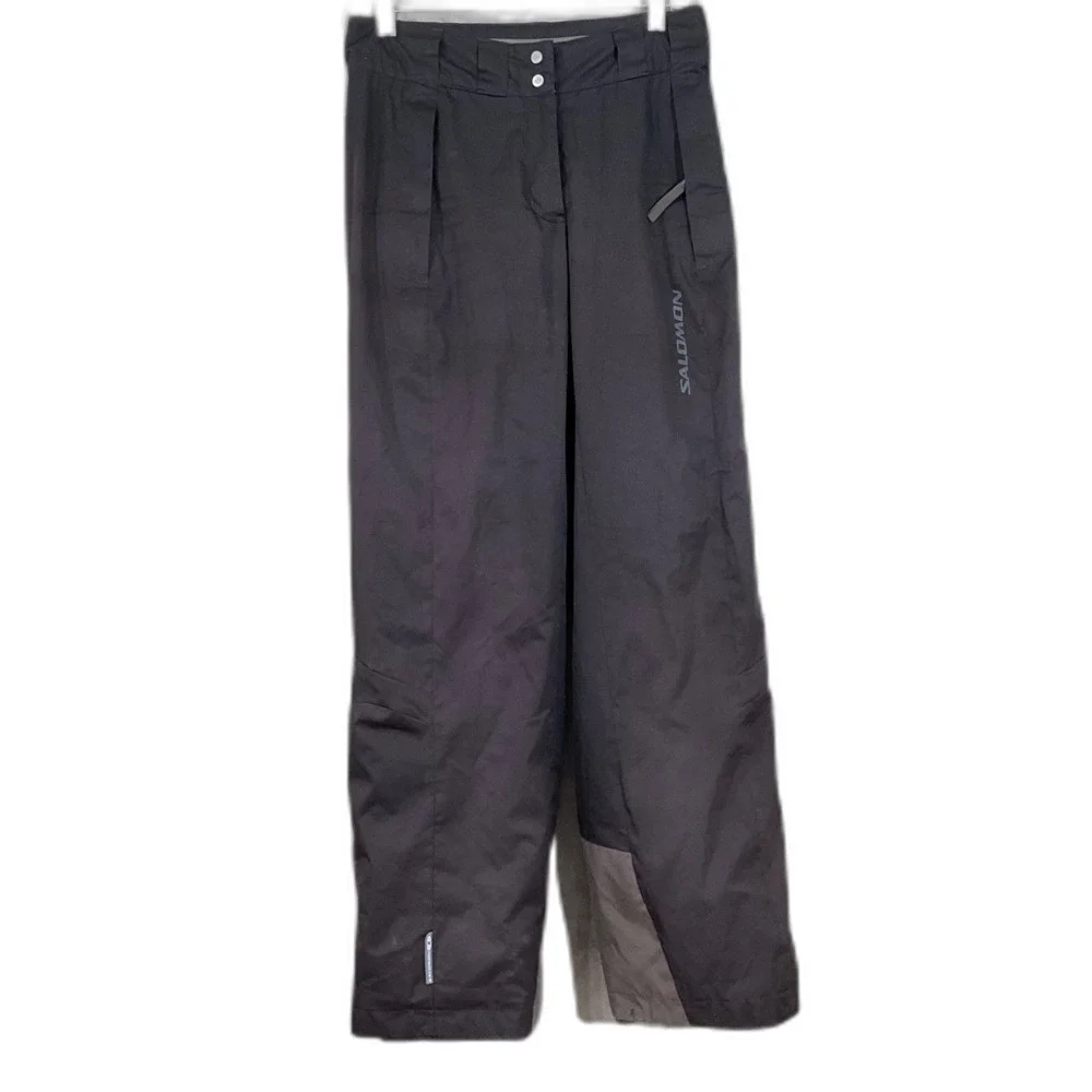 Salomon Double Insulated pants Men's Size 28x 30” Black Snowboard Ski Waterproof